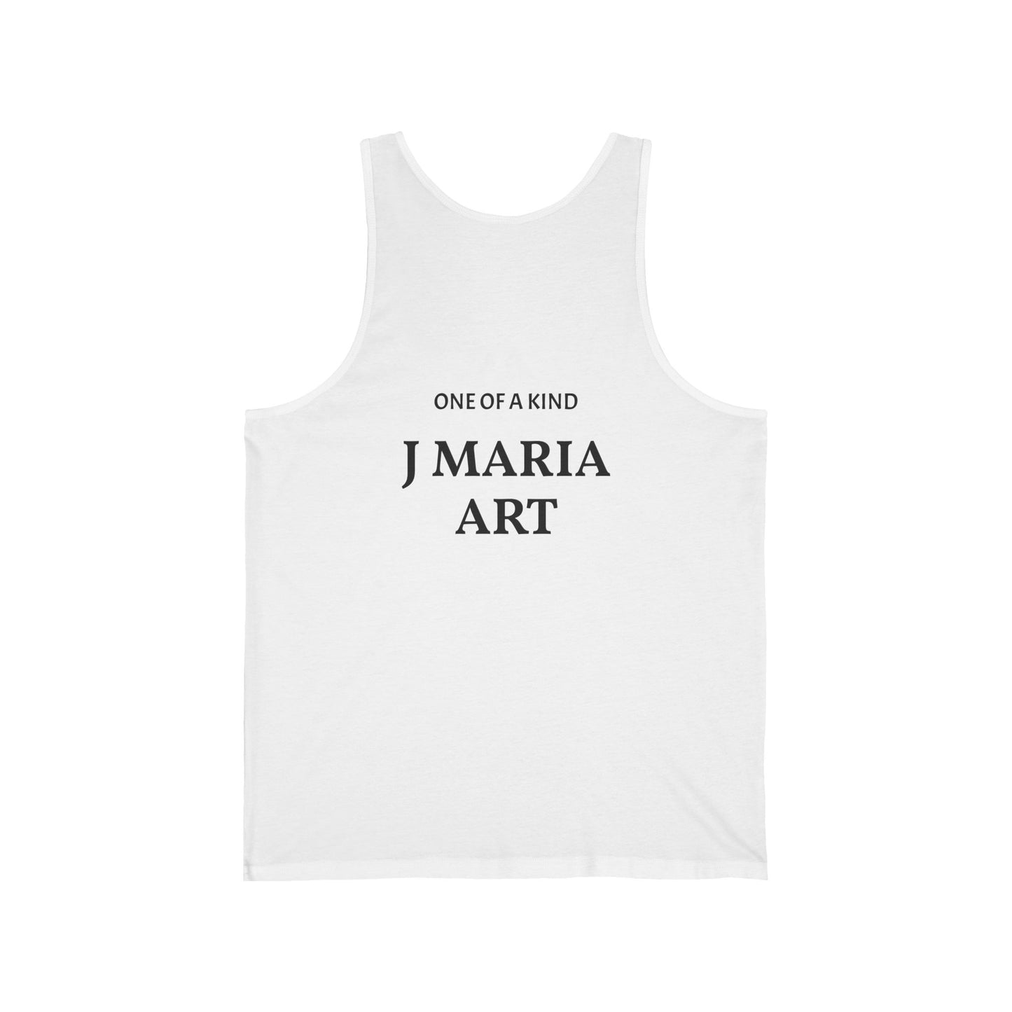 "Absolved" Art Tank Top, Unique Jersey Shirt, Summer Casual Wear, Gift for Art Lovers, Stylish Unisex Top