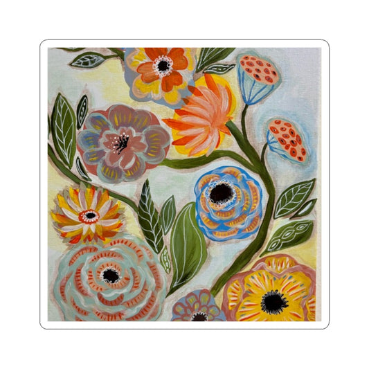 "Vitality" Kiss-Cut Stickers | Vibrant Garden Stickers for Decor, Journals, Gifts, Scrapbooking, Spring Events