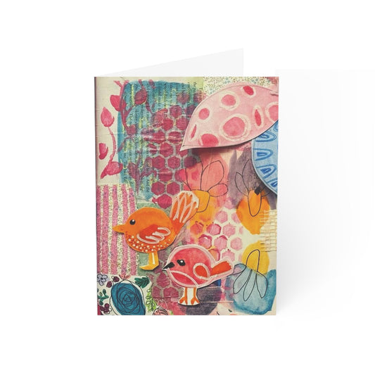 Whimsical Greeting Cards, Colorful Bird Designs, Perfect for Any Occasion, Handmade Art Cards, Unique Stationery