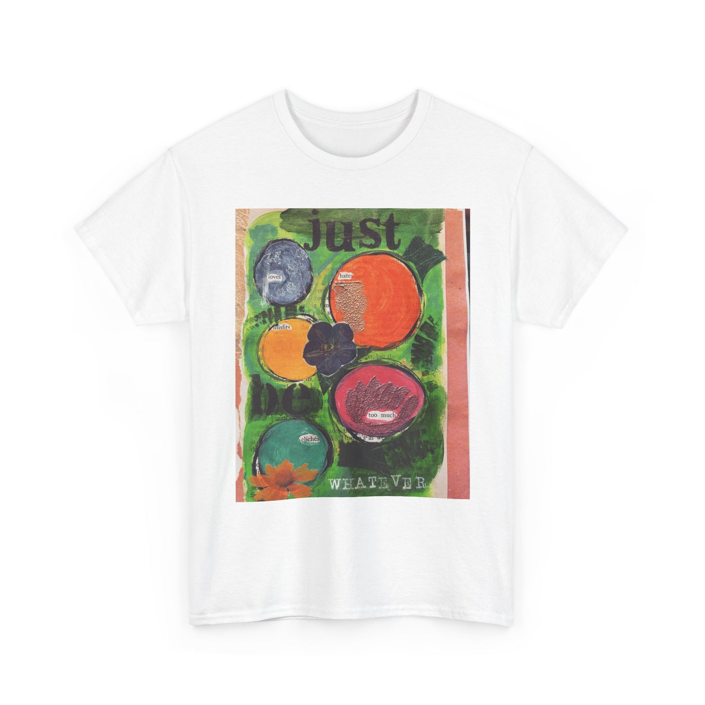 Just Be Graphic Tee - Retro Pop Art Fruit T-Shirt