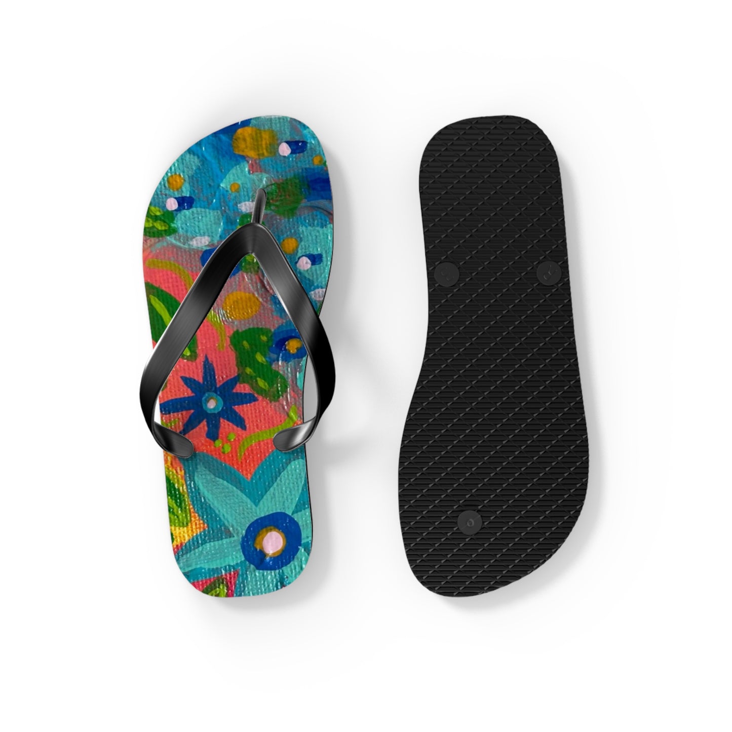 "Kissane" Floral Flip Flops | Summer Sandals, Beachwear, Vacation Footwear, Gift for Her