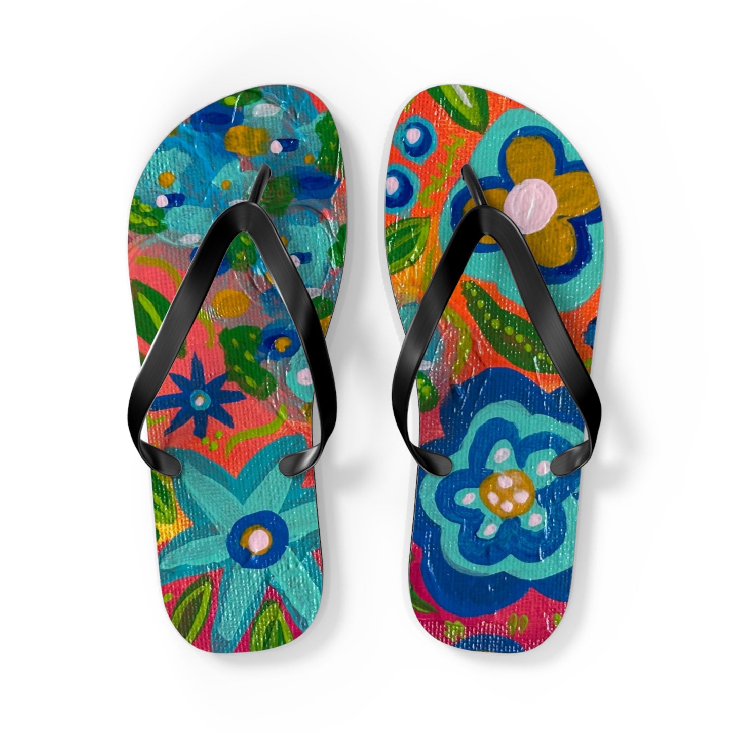 "Kissane" Floral Flip Flops | Summer Sandals, Beachwear, Vacation Footwear, Gift for Her