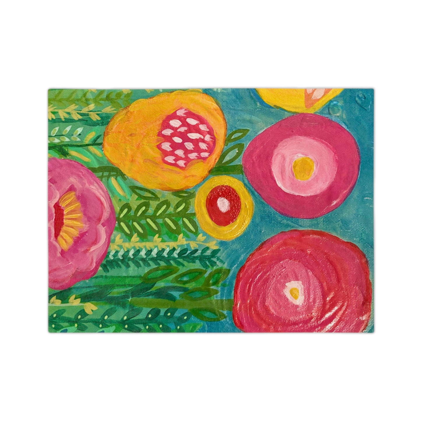 "Ascend" Vibrant Floral Velveteen Blanket, Cozy Throw for Living Room, Bright Home Decor, Ideal Gift for Mother’s Day, Perfect for Picnics