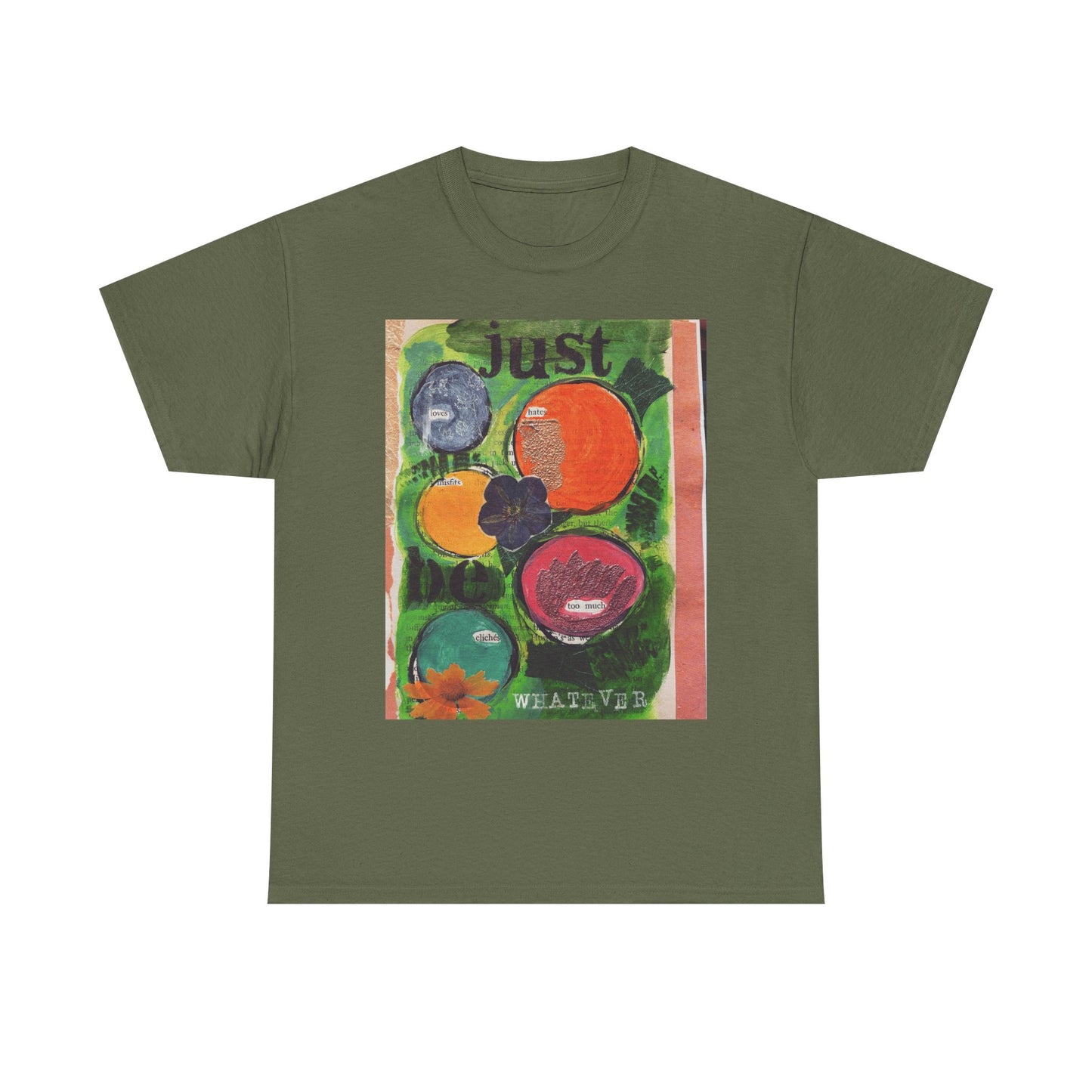 Just Be Graphic Tee - Retro Pop Art Fruit T-Shirt