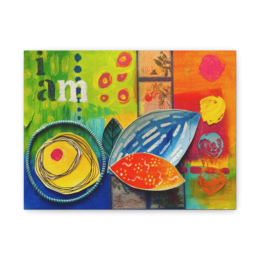 "I am", Home Decor, Wall Art, Colorful Artwork, Boho Style, Spring Decor