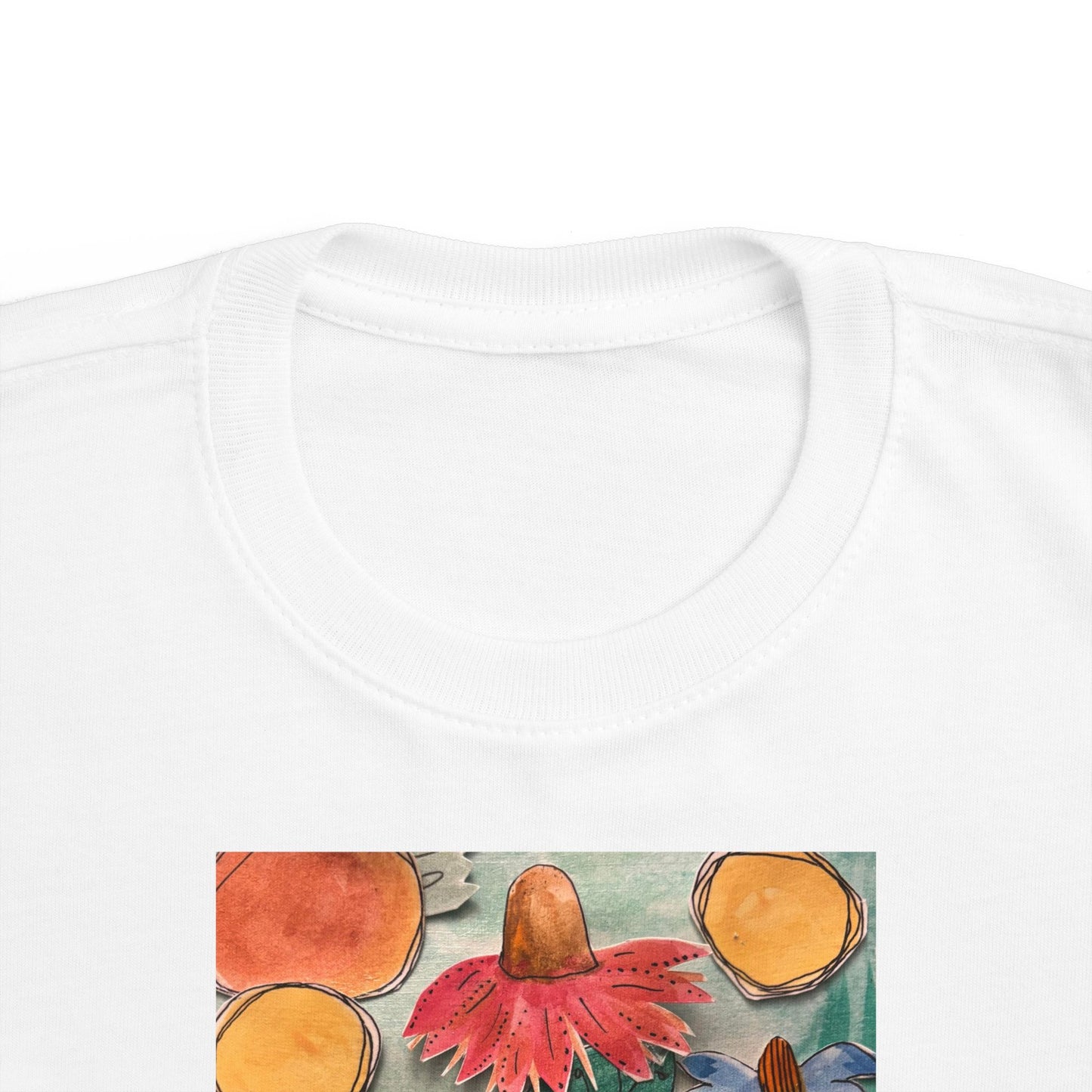 Toddler "Happy" Floral Tee, Colorful Kids T-Shirt, Baby Gardening Shirt, Spring Playwear, Child's Art Tee, Toddler Gift Idea