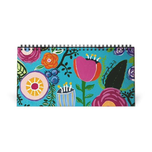 Vibrant Floral Desktop Decor, Colorful Wall Decor, Home Office Accessory