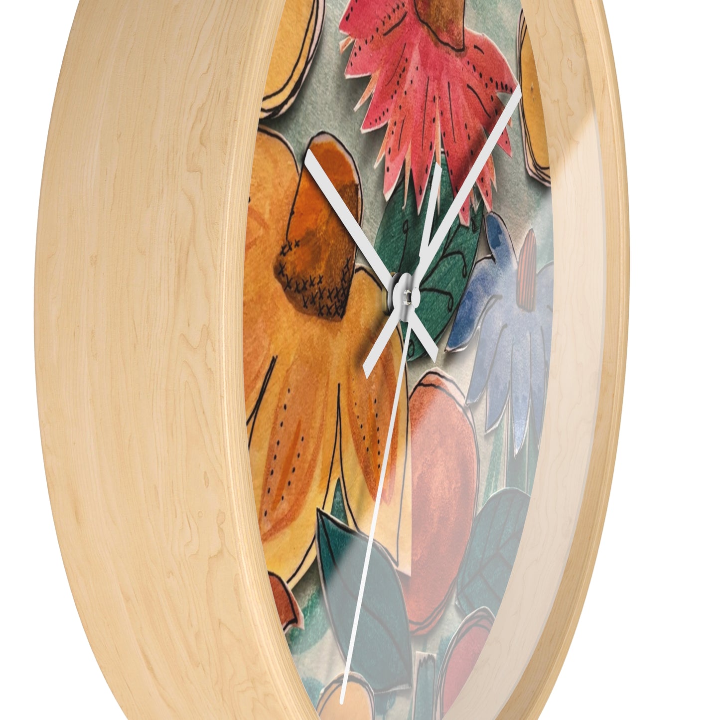 "Aspect" Collage Print Wall Clock, Whimsical Home Decor, Unique Gift, Boho Style, Playful Art for Kids' Rooms