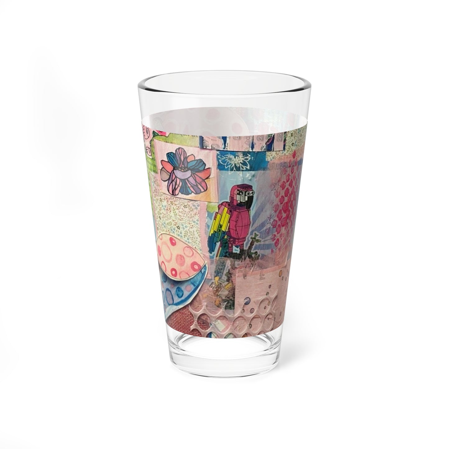 "Delight" Mixing Glass, 16oz | Vibrant Barware, Unique Gift, Kitchen Decor, Home Entertaining, Artisan Drinkware