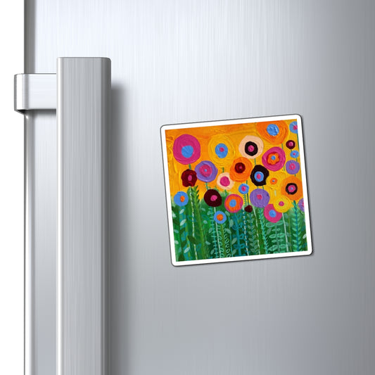 Flawless Fridge Magnet — Colorful Psychedelic Fungi Art Magnet