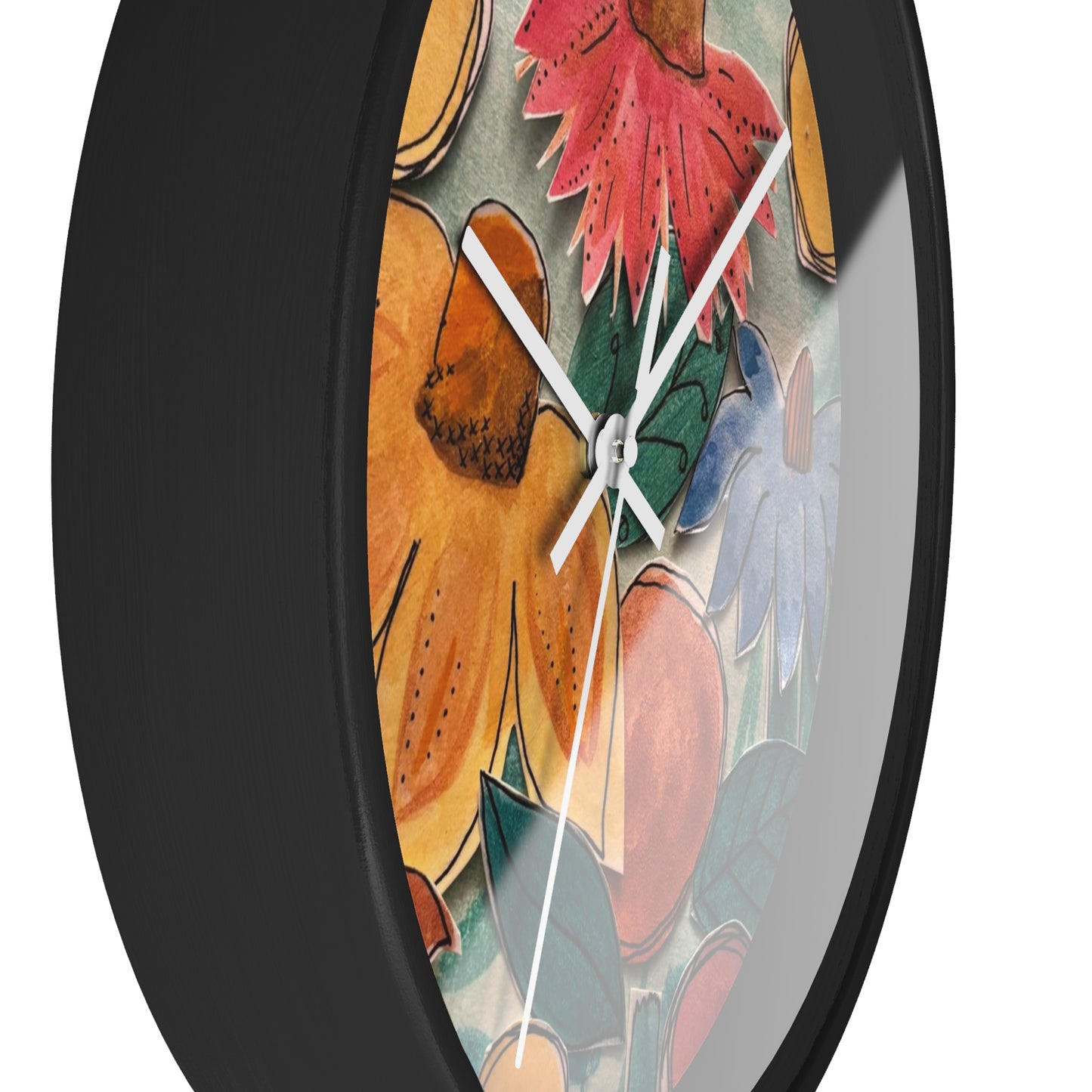 "Aspect" Collage Print Wall Clock, Whimsical Home Decor, Unique Gift, Boho Style, Playful Art for Kids' Rooms