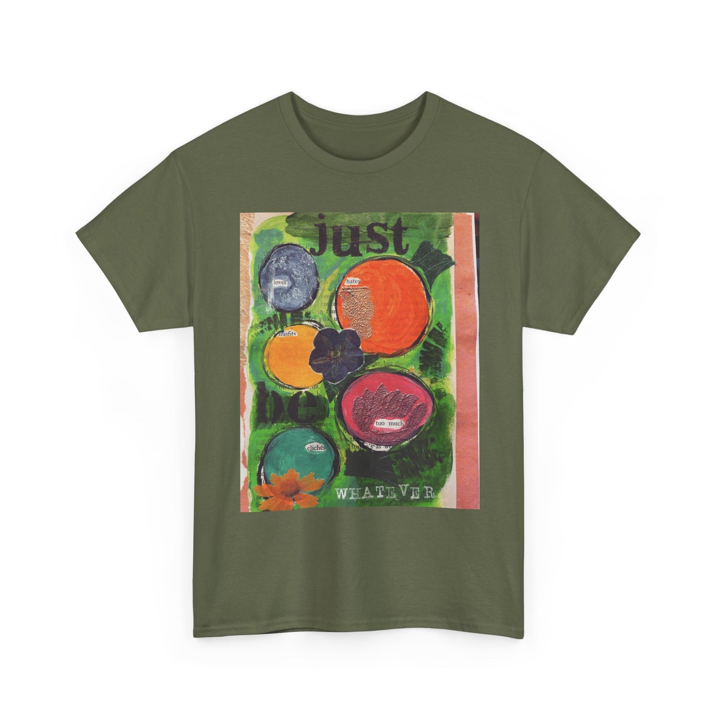 Just Be Graphic Tee - Retro Pop Art Fruit T-Shirt