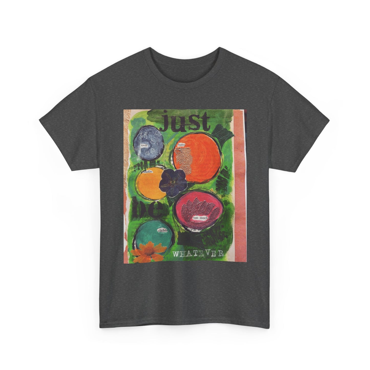Just Be Graphic Tee - Retro Pop Art Fruit T-Shirt