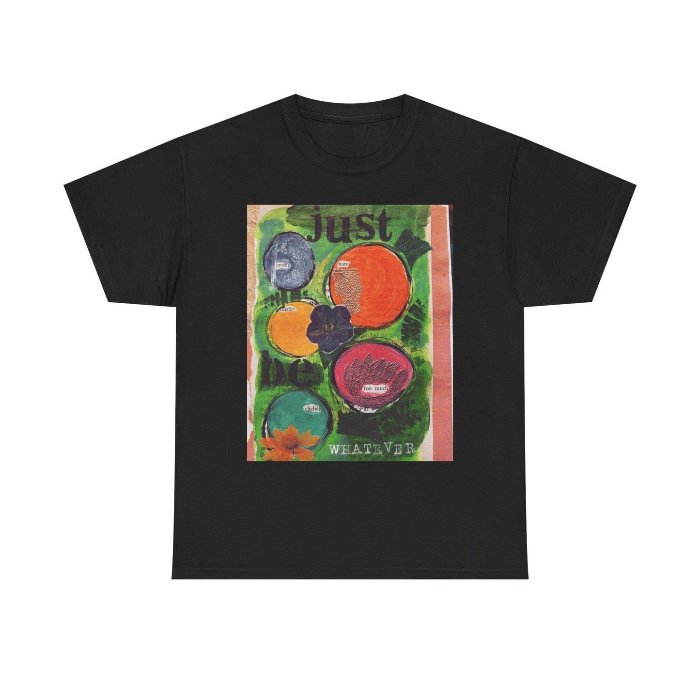 Just Be Graphic Tee - Retro Pop Art Fruit T-Shirt