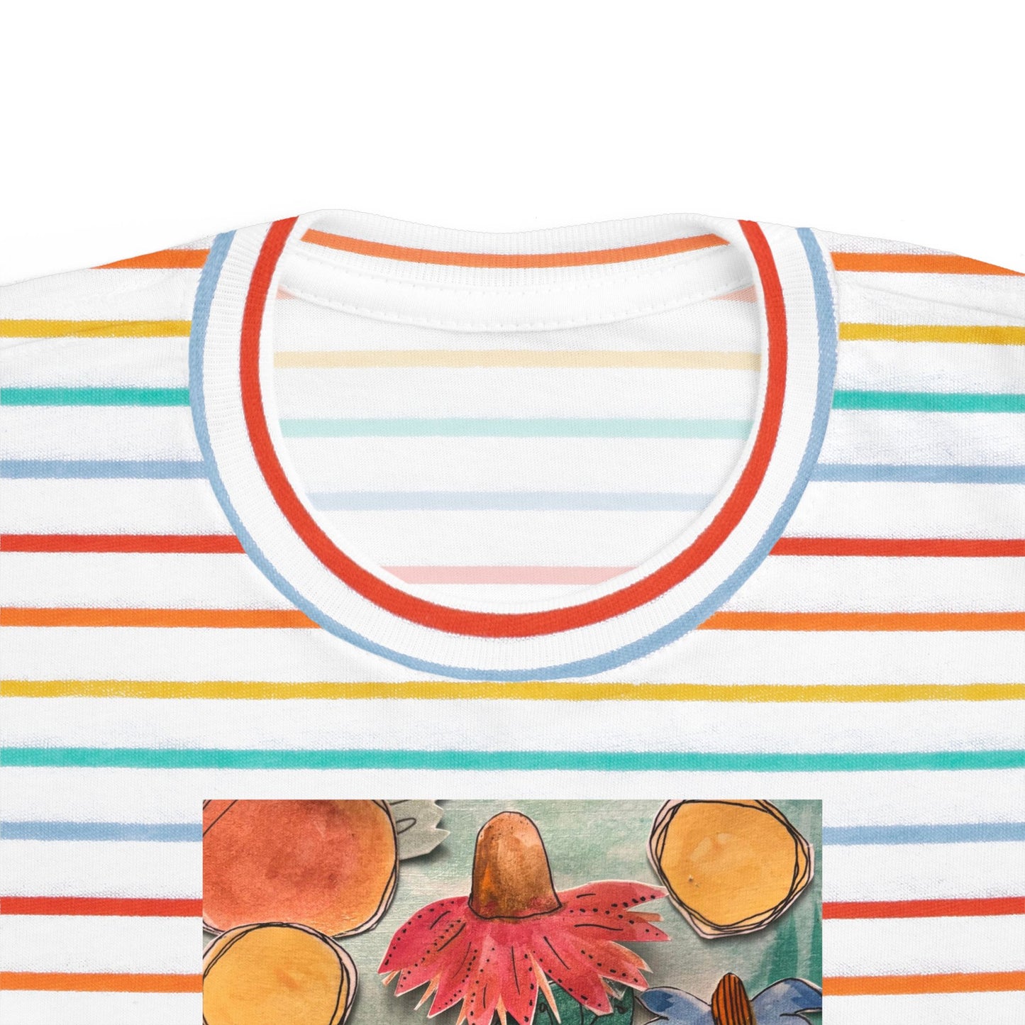 Toddler "Happy" Floral Tee, Colorful Kids T-Shirt, Baby Gardening Shirt, Spring Playwear, Child's Art Tee, Toddler Gift Idea