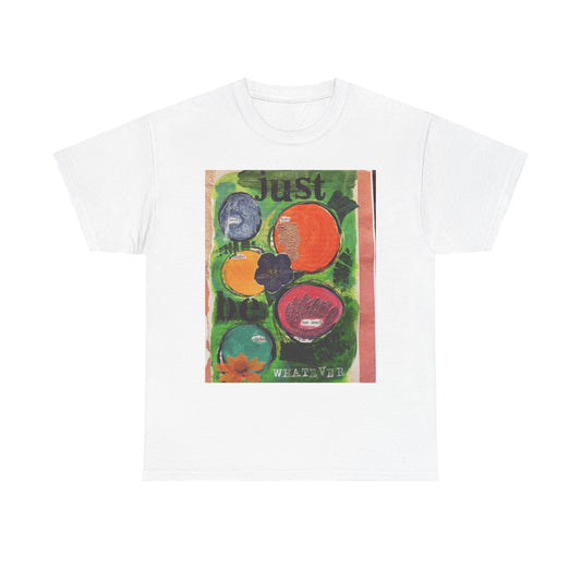 Just Be Graphic Tee - Retro Pop Art Fruit T-Shirt