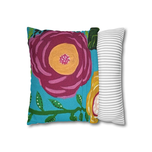 "Verdance" Pillowcase, Decorative Pillow Cover, Cozy Home Decor, Bohemian Style, Gift for Friends, Floral Cushion Cover