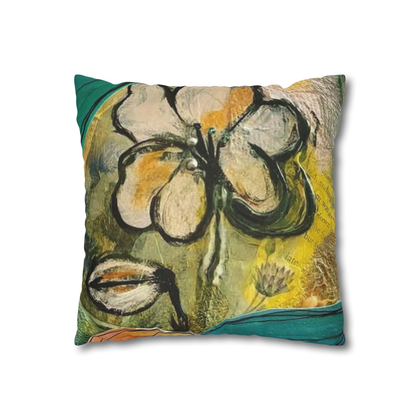 "Assumption" Pillowcase, Decorative Pillow Cover, Cozy Home Decor, Bohemian Style, Gift for Friends, Floral Cushion Cover