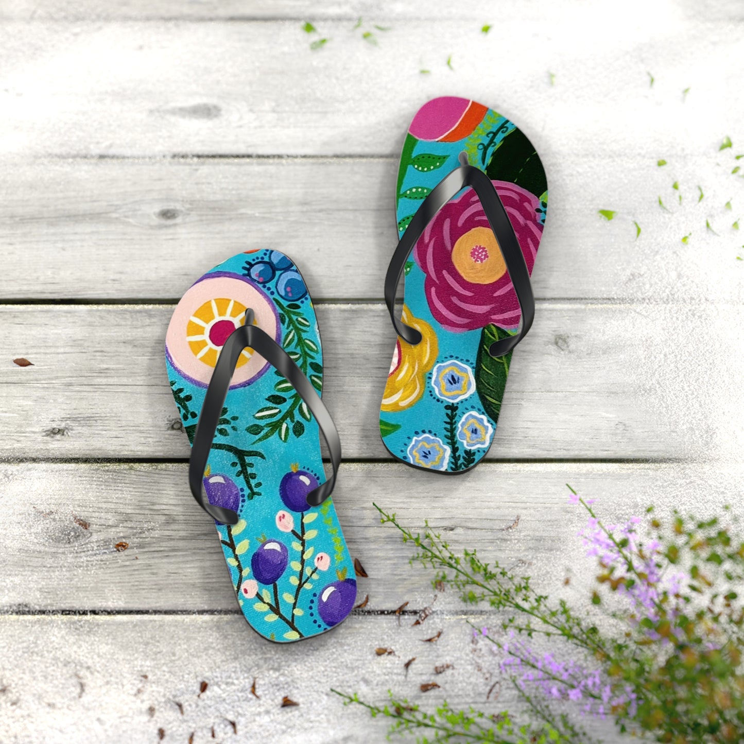 "Verdance" Flip Flops | Summer Sandals, Beachwear, Vacation Footwear, Gift for Her