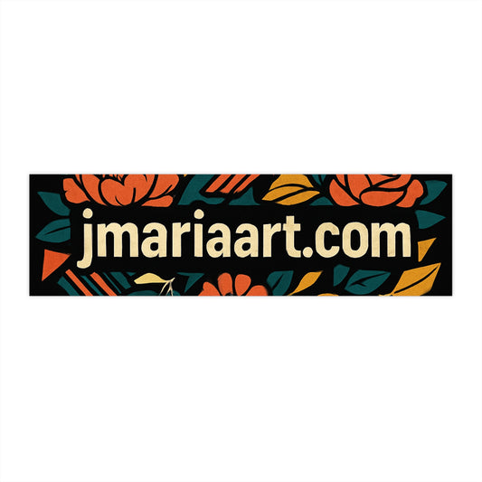 Floral Logo Bumper Sticker | jmariaart.com, Floral Pattern