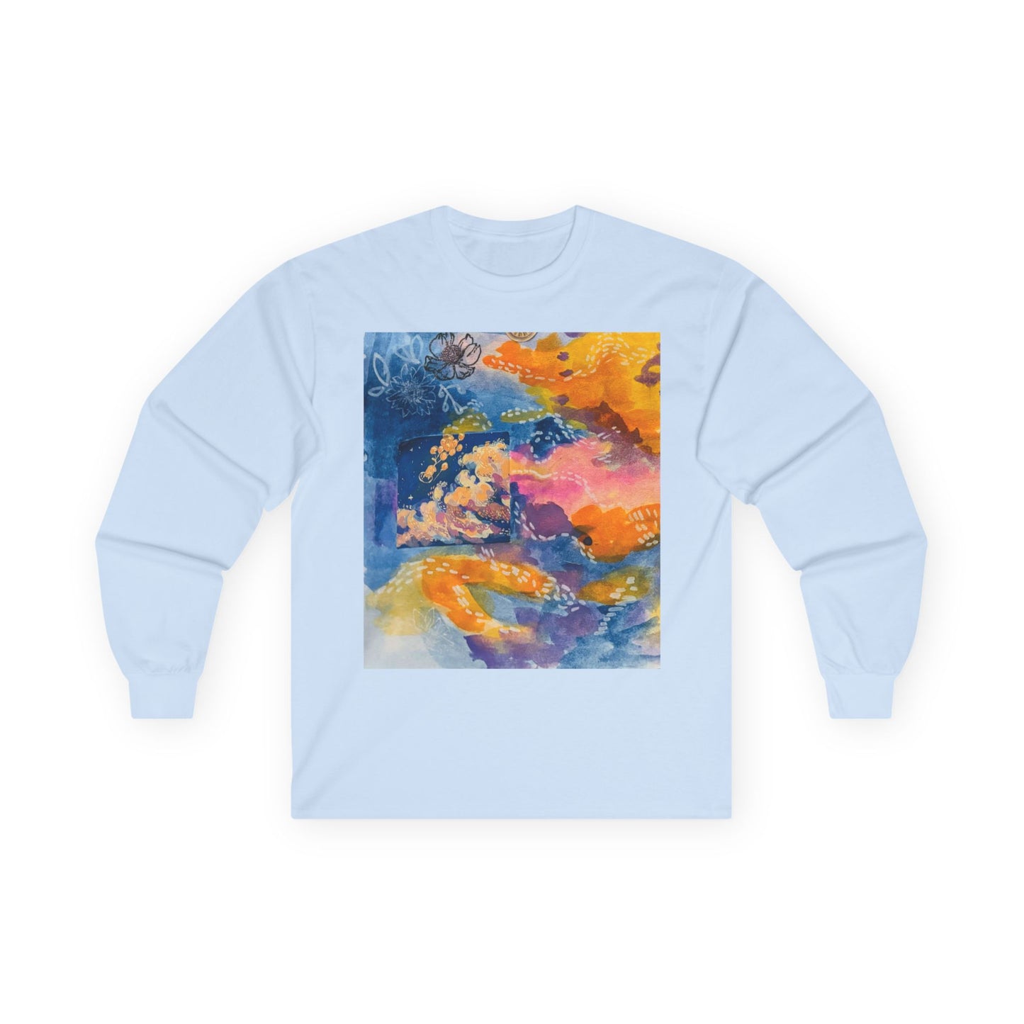 "Reality" Long Sleeve Tee, Colorful Graphic Tee, Unisex Cotton Shirt, Casual Wear, Spring Fashion, Unique Gift Idea