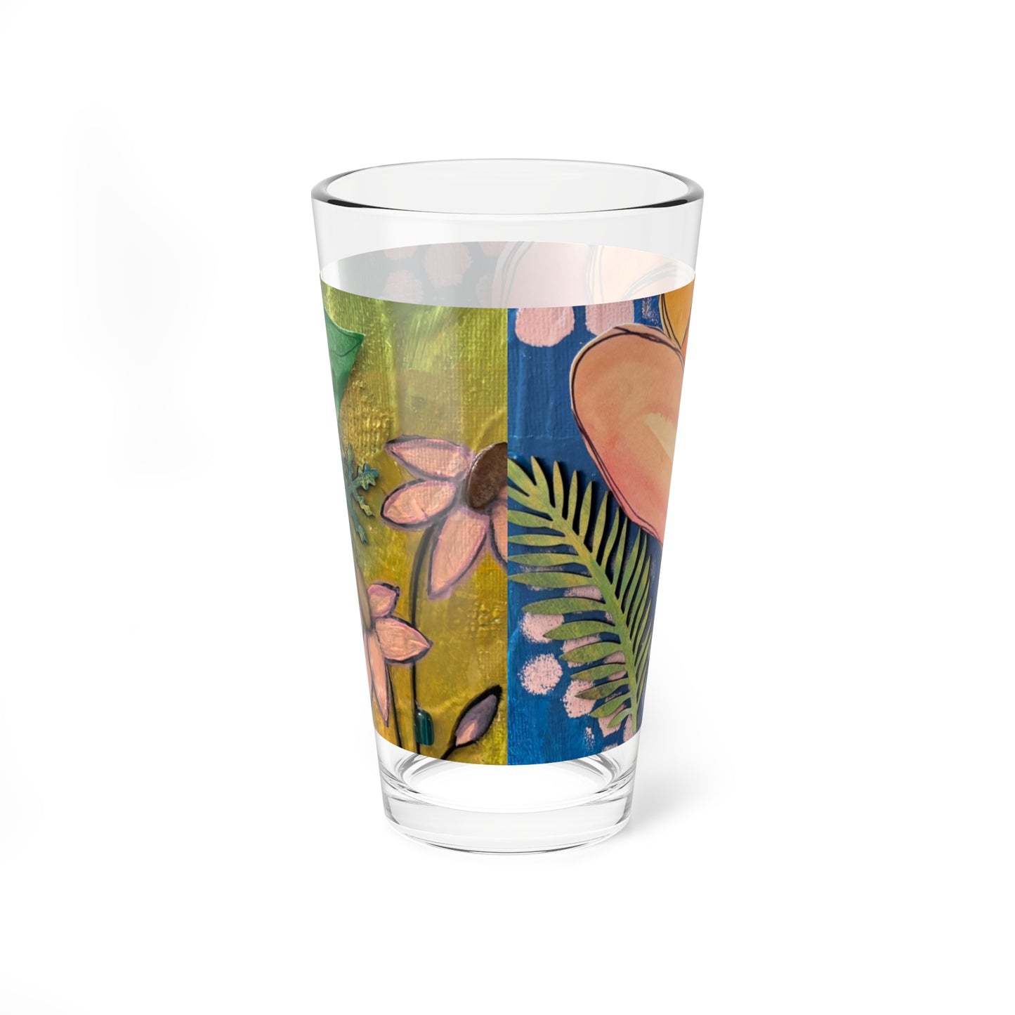 "Assumption" Mixing Glass, 16oz | Vibrant Barware, Unique Gift, Kitchen Decor, Home Entertaining, Artisan Drinkware