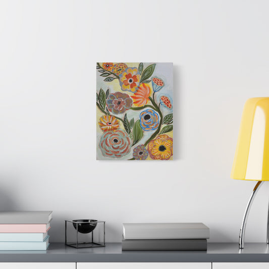 "Vitality" Canvas Print, Home Decor, Nature-Inspired Gift, Flower Artwork, Boho Style Decor, Gallery Wall