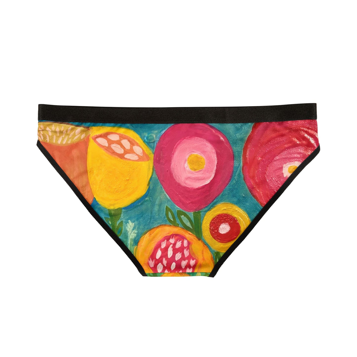 Floral Women's Underwear, Colorful Bikini, Fun Lingerie, Gift for Her, Vibrant Intimates