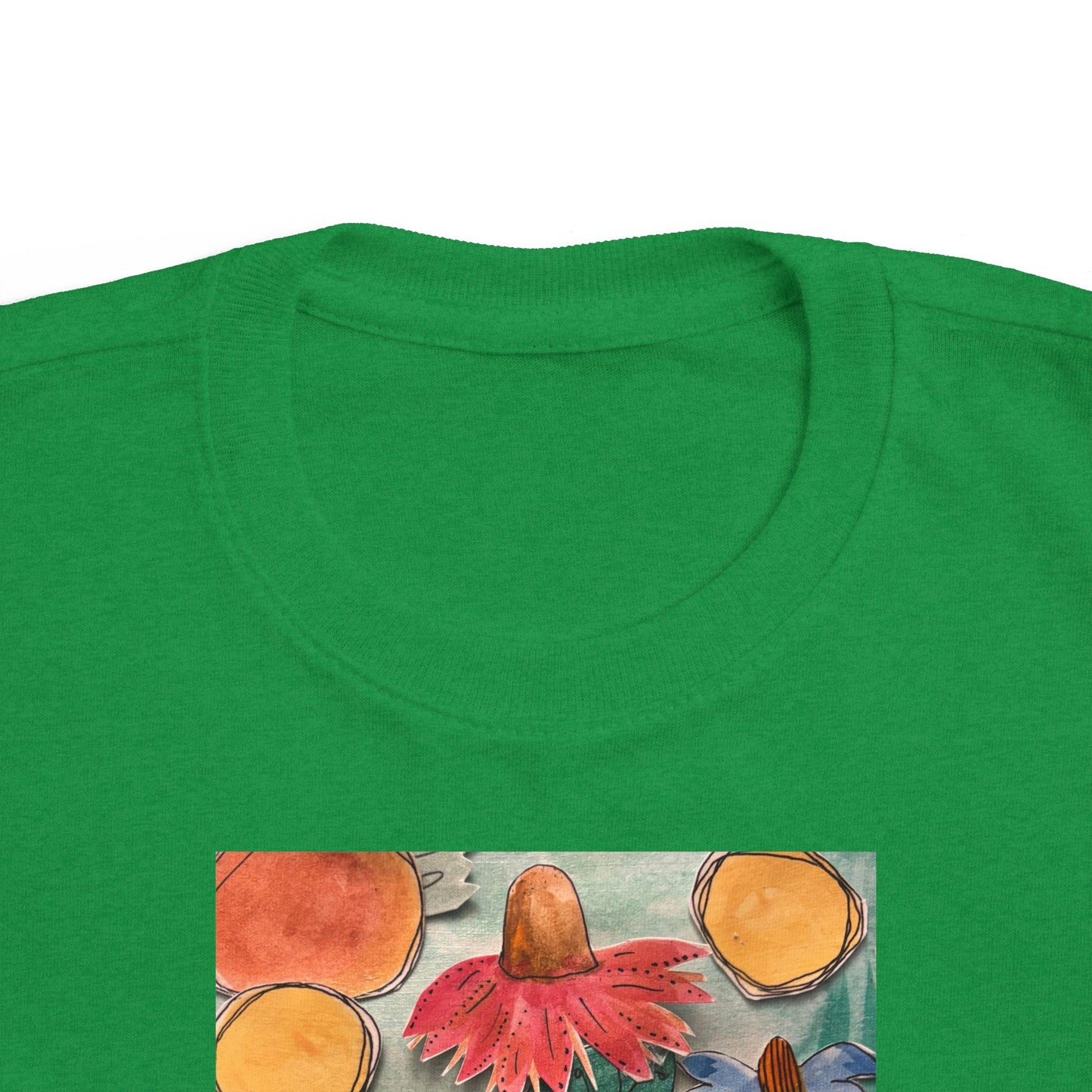 Toddler "Happy" Floral Tee, Colorful Kids T-Shirt, Baby Gardening Shirt, Spring Playwear, Child's Art Tee, Toddler Gift Idea