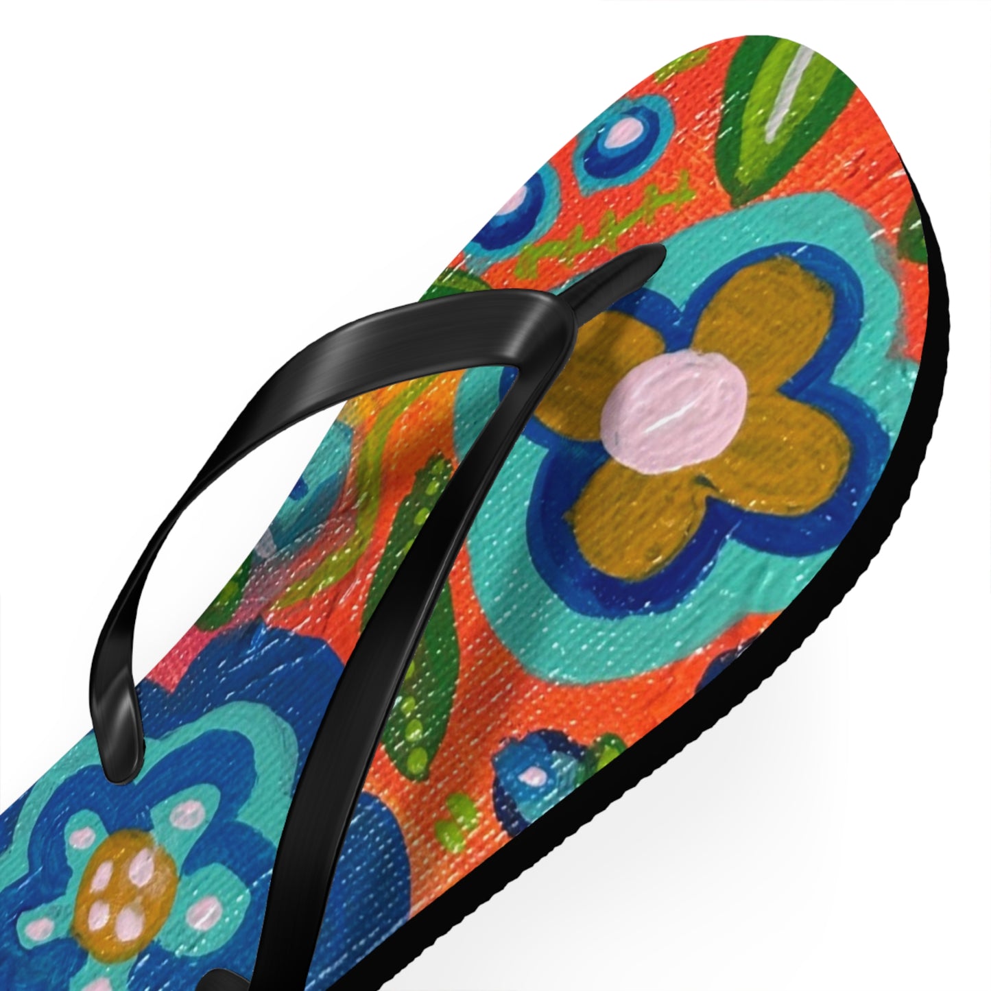 "Kissane" Floral Flip Flops | Summer Sandals, Beachwear, Vacation Footwear, Gift for Her