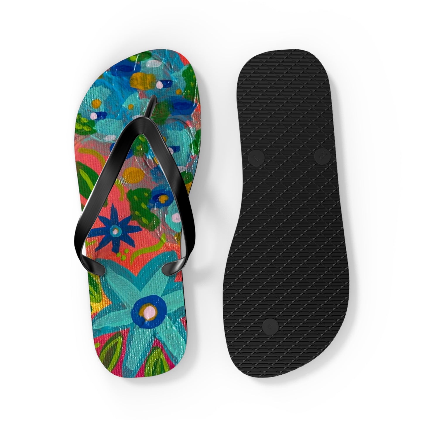 "Kissane" Floral Flip Flops | Summer Sandals, Beachwear, Vacation Footwear, Gift for Her