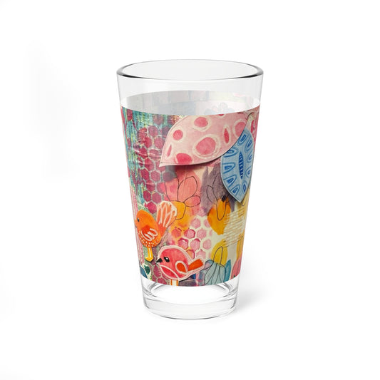 "Delight" Mixing Glass, 16oz | Vibrant Barware, Unique Gift, Kitchen Decor, Home Entertaining, Artisan Drinkware