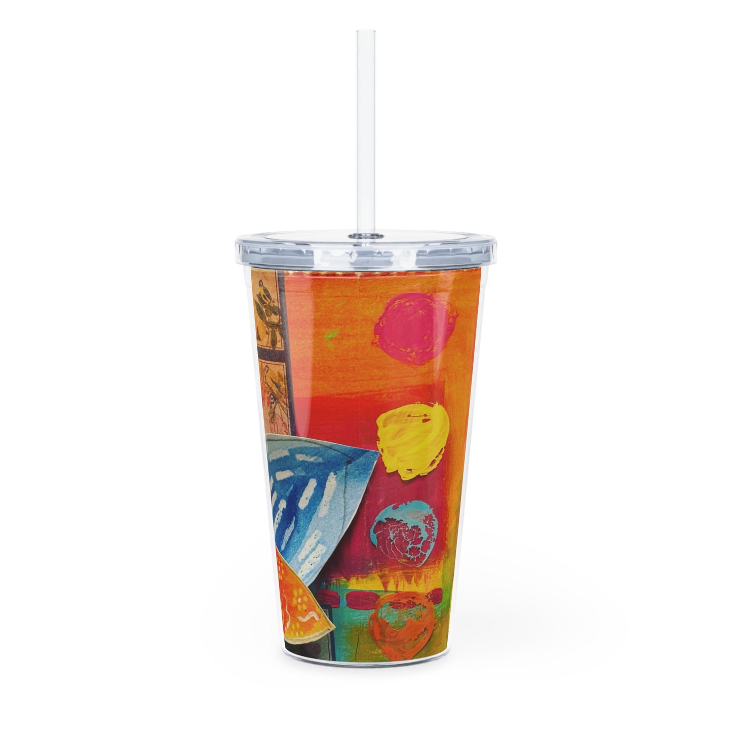 "I am" Plastic Tumbler with Straw, Colorful Drink Cup, Summer Hydration Mug, Reusable Travel Tumbler, Eco-Friendly Gift