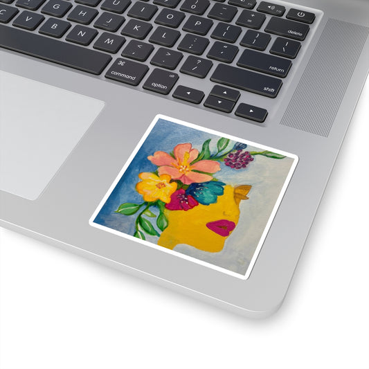 "Abigail" Kiss-Cut Stickers | Vibrant Wall Art, Laptop Decor, Floral Gifts, Creative Journaling, Aesthetic Stickers