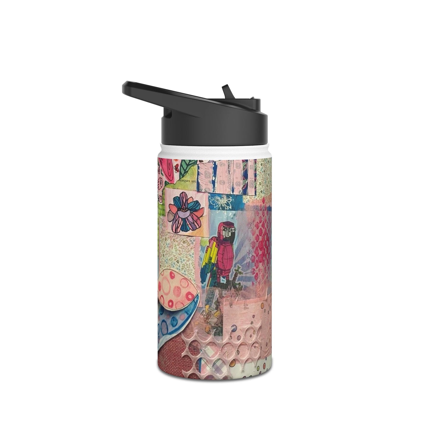 "Delight" Stainless Steel Water Bottle - Vibrant Art Design, Eco-Friendly Hydration, Travel Friendly, Perfect for Gifts, Fitness, Outdoors