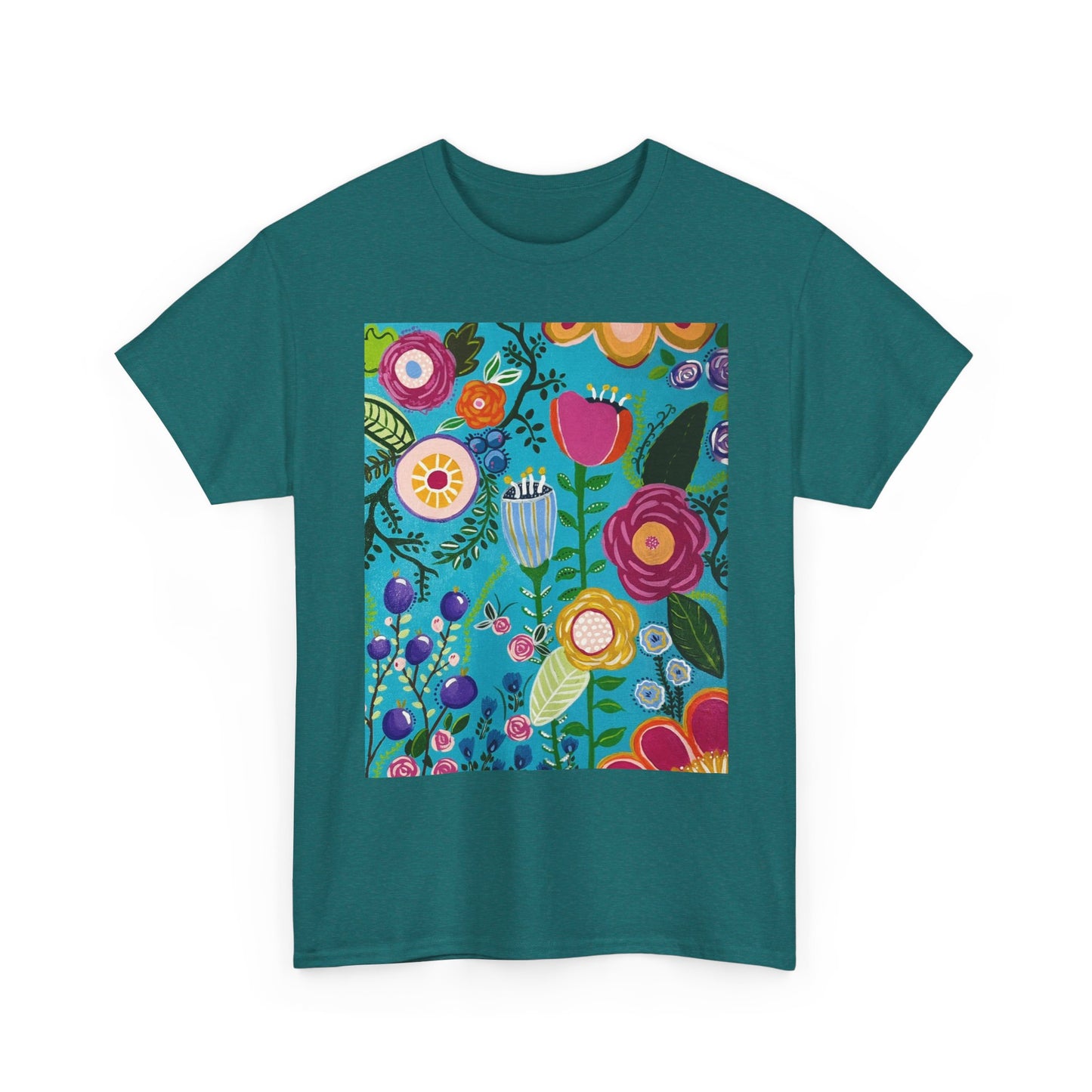 "Verdance" Tee, Unisex T-Shirt, Casual Wear, Summer Outfit, Nature Lover Gift, Floral Art Apparel