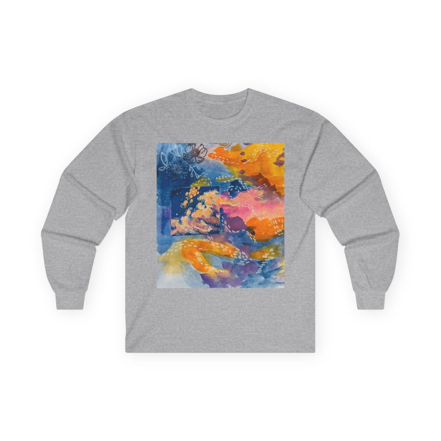 "Reality" Long Sleeve Tee, Colorful Graphic Tee, Unisex Cotton Shirt, Casual Wear, Spring Fashion, Unique Gift Idea