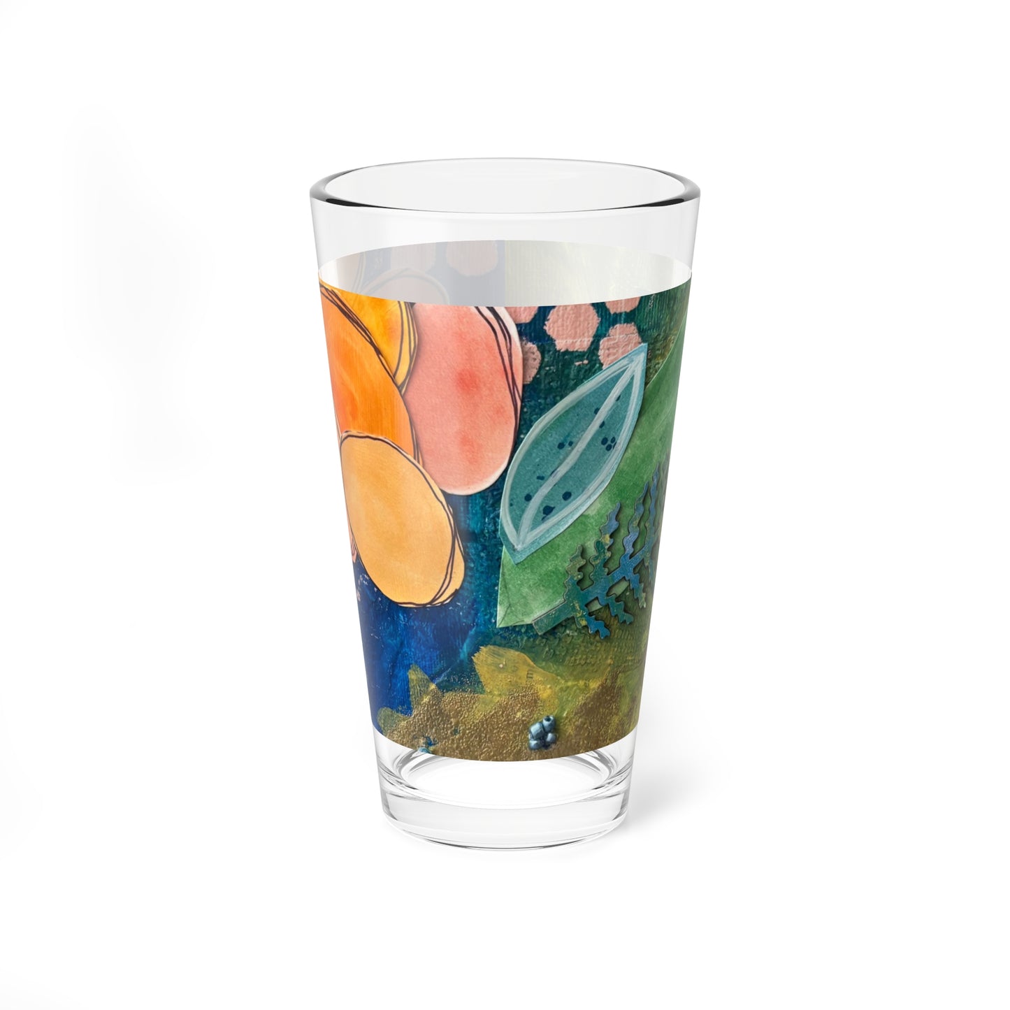 "Assumption" Mixing Glass, 16oz | Vibrant Barware, Unique Gift, Kitchen Decor, Home Entertaining, Artisan Drinkware