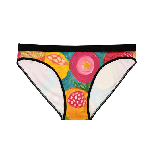 Floral Women's Underwear, Colorful Bikini, Fun Lingerie, Gift for Her, Vibrant Intimates
