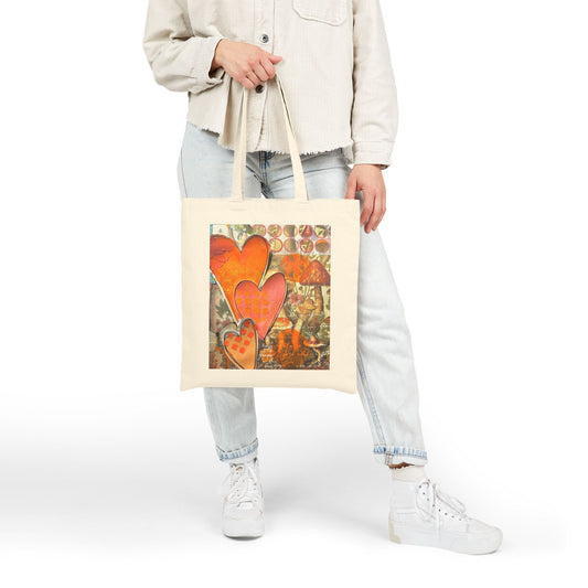 Realm Canvas Tote Bag – Vintage Watercolor Flowers Cotton Shopper