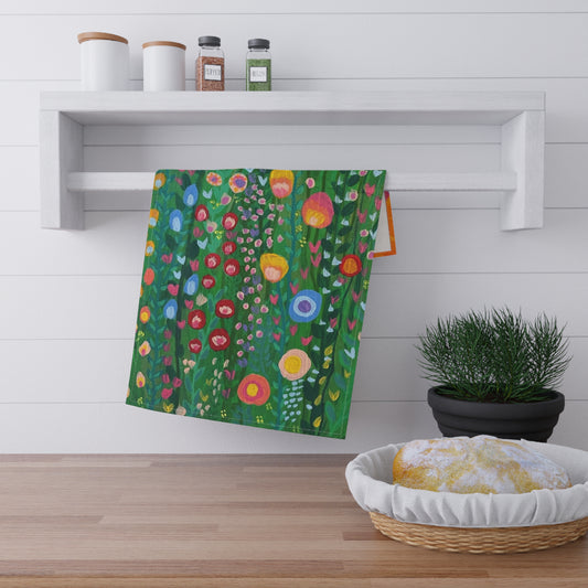 "Flourish" Tea Towels | Vibrant Kitchen Décor, Gift for Home Cooks, Summer Table Setting, DIY Host Gift