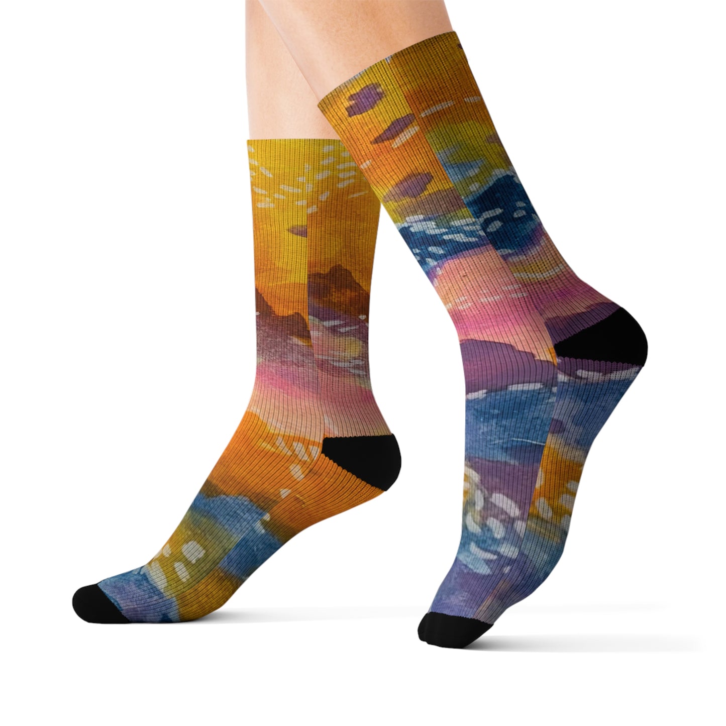 "Reality" Socks - Unique Colorful Socks, Gift for Art Lovers, Funky Fashion Socks, Trendy Sock Accessories, Fun Everyday Wear