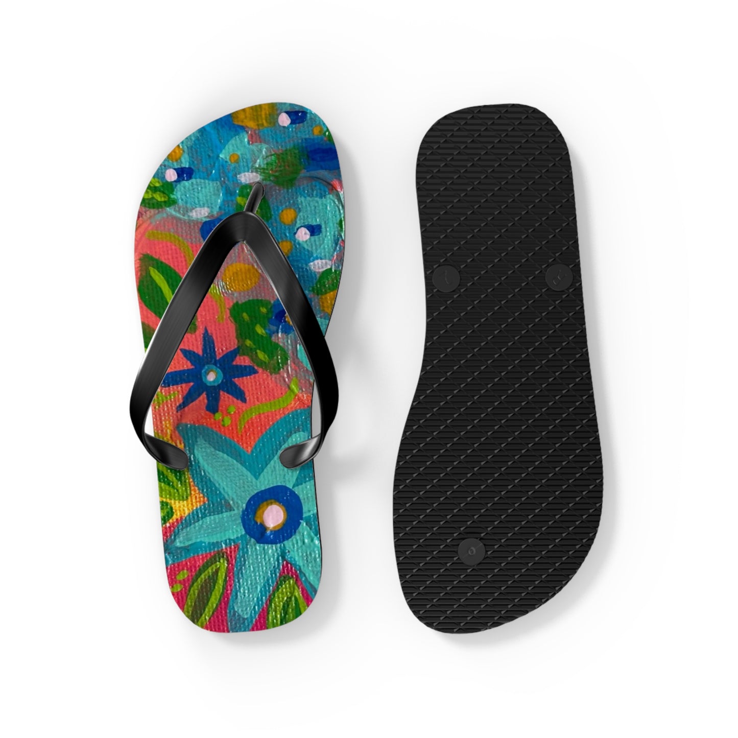 "Kissane" Floral Flip Flops | Summer Sandals, Beachwear, Vacation Footwear, Gift for Her